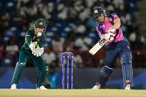 Richie Berrington bats against Australia